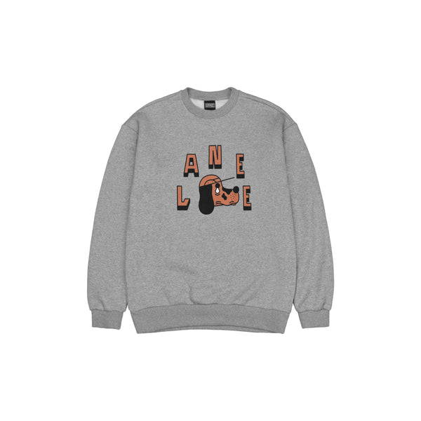 Lanee Clothing Streetwear GRAY DOG CREWNECK