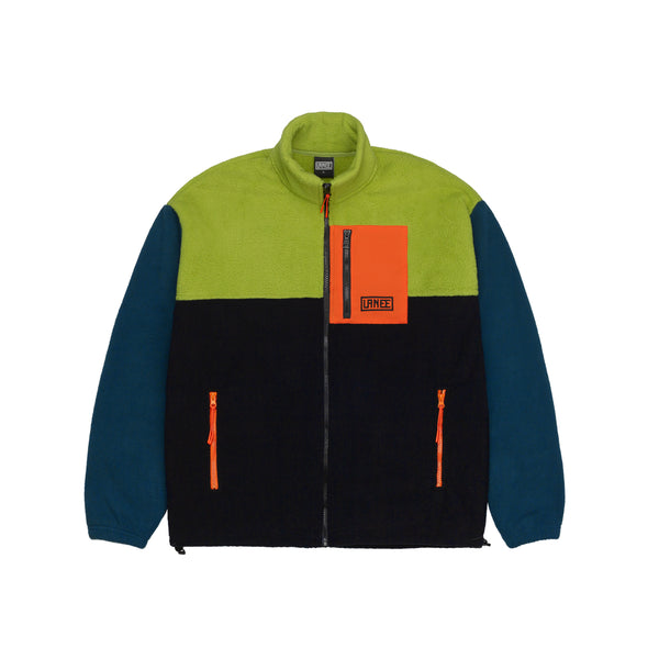 Lanee Clothing Streetwear 3-COLOR GREEN FLEECE JACKET