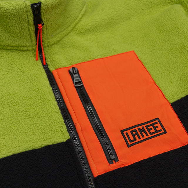 Lanee Clothing Streetwear 3-COLOR GREEN FLEECE JACKET