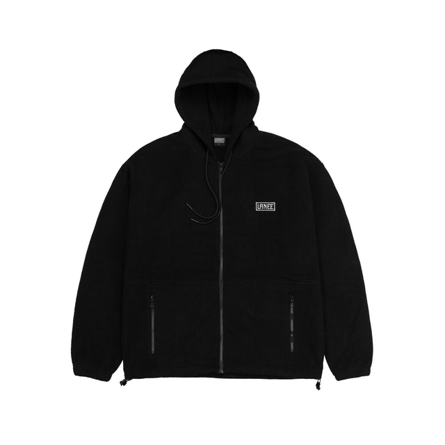 Lanee Clothing Streetwear BLACK FLEECE JACKET