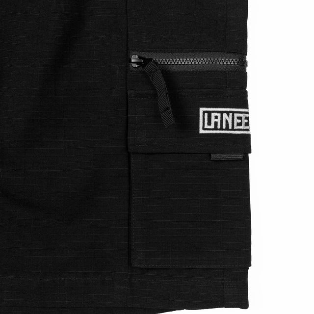 Lanee Clothing Streetwear BLACK CARGO SHORTS