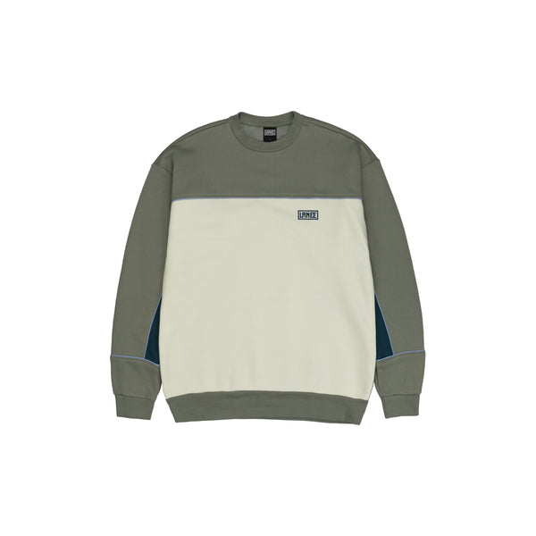 Lanee Clothing Streetwear OLIVE/BEIGE/PETROL CREWNECK