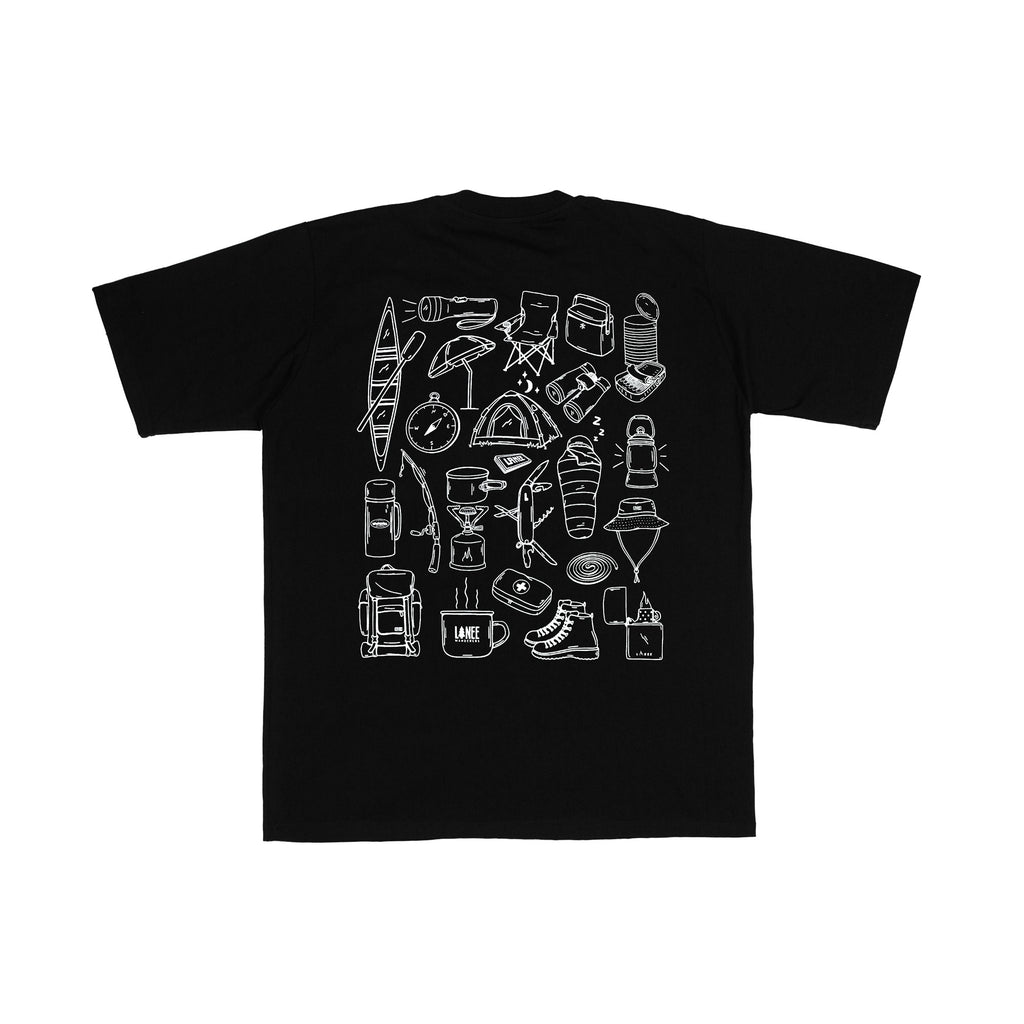 Lanee clothing | T-shirt | CAMP ESSENTIALS BLACK TEE | Streetwear made ...