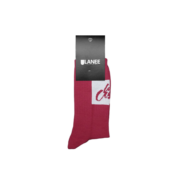 Lanee Clothing Streetwear MAROON CLASSICS SOCKS